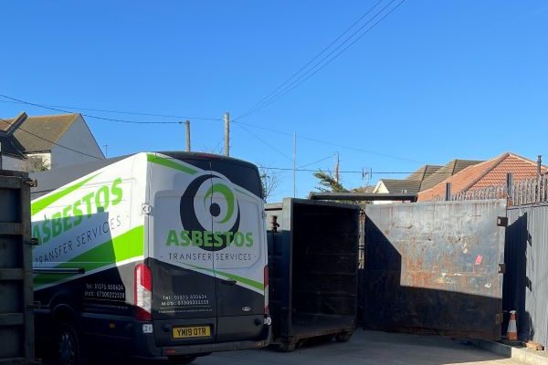 van unloading asbestos